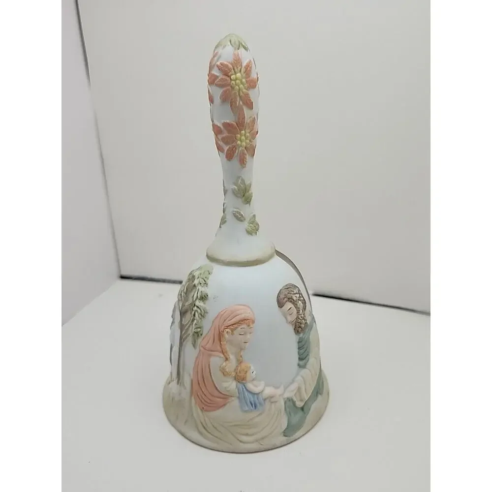 Vtg 1982 Lefton China Porcelain Nativity Bell Geo Z Christopher Collection 03431